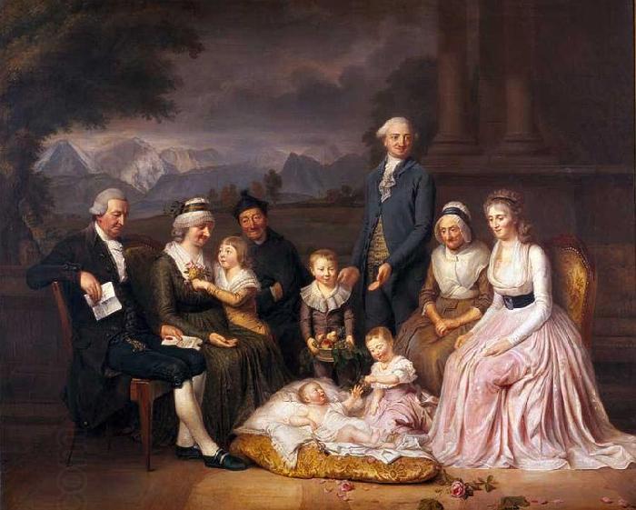 Pierre-Nicolas Legrand Die Familie des Tuchherrn Samuel Brunner China oil painting art